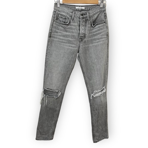 GRLFRND The Karolina High Rise Distressed Ripped Jeans in Lead Size 25 - Picture 5 of 12
